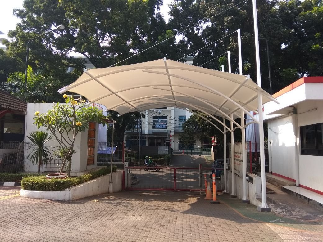 Kanopi membran entrance gate gerbang